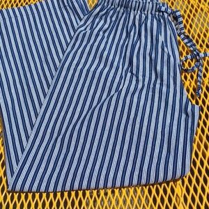 Joe Benbasset Vintage Womens M Blue & White Striped Elastic Pull on pant, union
